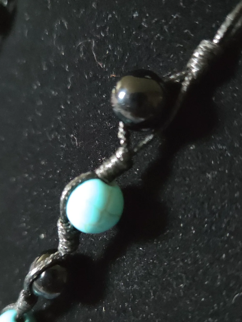 Paparazzi Blue Turquoise & Black Lava Bead Desert Guide Necklace. NWOT. Unisex.